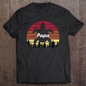 Papa turtle forest pet animals vintage version shirt