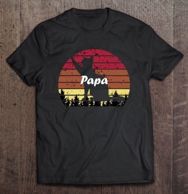 Papa cat forest pet animals vintage version shirt