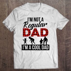 I’m not a regular dad i’m a cool dad red and black checkerboard version shirt