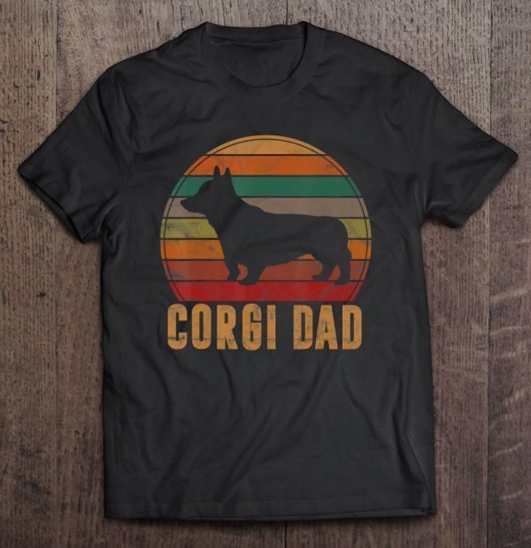 Retro corgi dad shirt