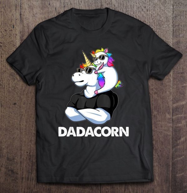 Dadacorn dad and baby unicorn version shirt