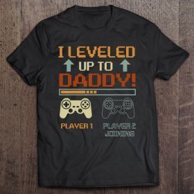 I leveled up to daddy game controller vintage version shirt