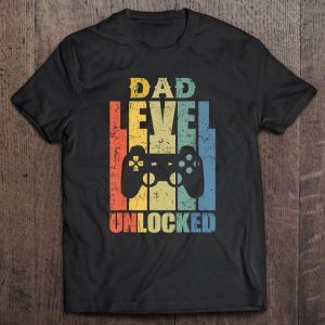 Dad level unlocked game controller vintage version shirt