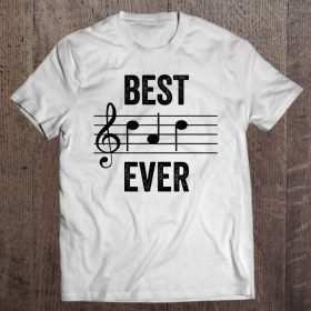 Best dad ever music notes shirt