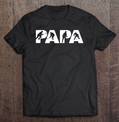 Papa ice hockey hockey dad shirt