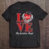 Love dad my guardian angel red heart with angel wings version shirt