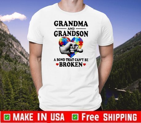 Autism Grandma and Grandson a bond that can’t be broken Official T-Shirt