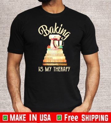 Books baking is my therapy Official T-Shirt