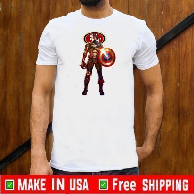 NFL Captain America Marvel Avengers Endgame Football Sports San Francisco 49ers Gift T-Shirt
