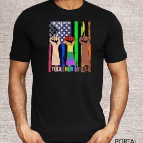 Together We Rise Pride wall flag LGBTQ T-Shirt