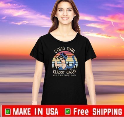 Colts girl classy sassy and bit smart sassy vintage 2020 T-Shirt