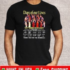 Days of our Lives 55th anniversary 1965 2020 thank you for the memories Tee Shirts
