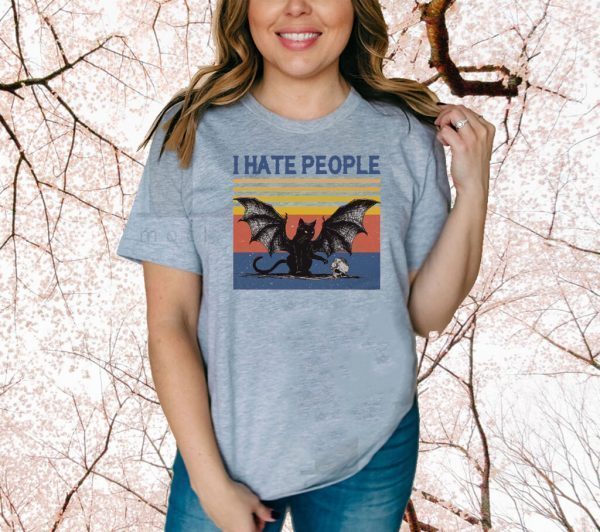 I Hate People Batcat Official T-Shirt