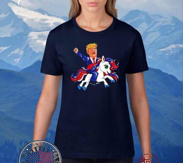 Merica Flag Sunglasses Unicorn Trump America First US 2020 t-Shirt