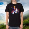Merica Flag Sunglasses Unicorn Trump America First US 2020 t-Shirt