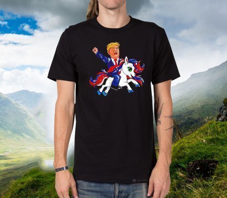 Merica Flag Sunglasses Unicorn Trump America First US 2020 t-Shirt