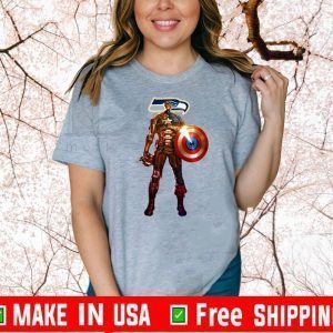 NFL Captain America Marvel Avengers Endgame Football Sports Seattle Seahawks 2020 T-Shirt