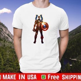 NFL Captain America Marvel Avengers Endgame Football Sports Indianapolis Colts Tee Shirts