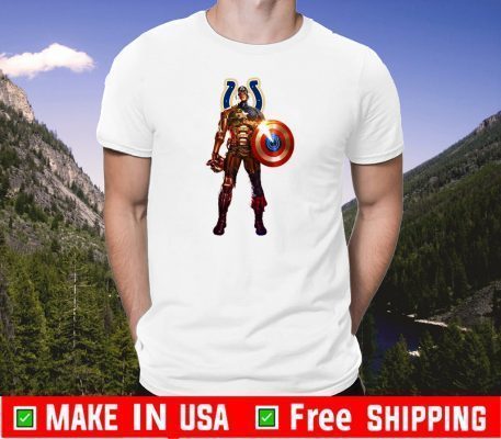 NFL Captain America Marvel Avengers Endgame Football Sports Indianapolis Colts Tee Shirts