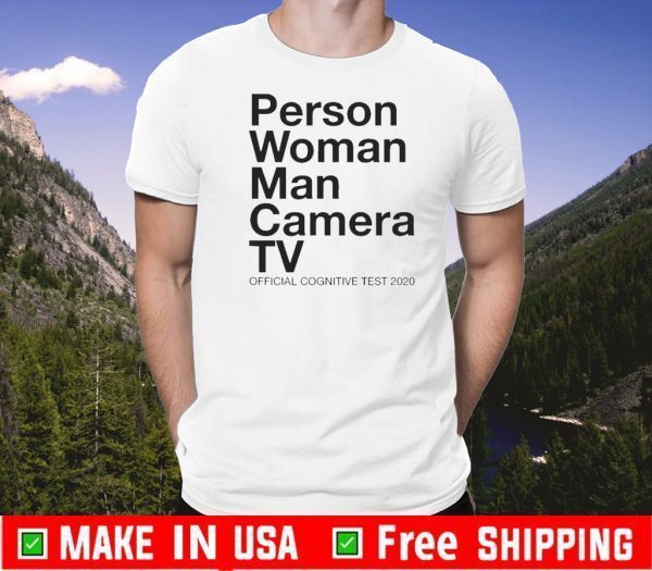 Person Woman Man Camera TV Official Cognitive Test 2020 Shirts