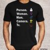 Person Woman Man Camera Tv wall flag Shirts