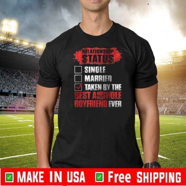 Relationship Status Single Married Taken By The Best Asshole Boyfriend Ever Shirt T-Shirt