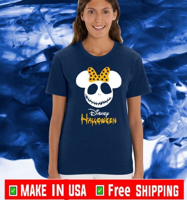 Skellington Nightmare Mickey Minnie Halloween Tee Shirts
