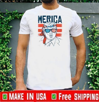 Trump 2020 Merica USA American Flag T-Shirt