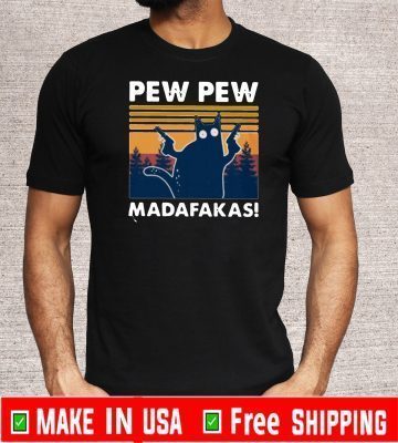 Vintage Cat Pew pew madafakas Vintage T-Shirt