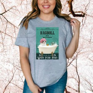 bath soap company ragdoll wash your paws cat vintage 2020 T-Shirt