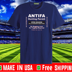 Antifa Hunting Permit T-Shirts