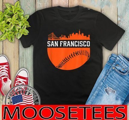 San Francisco Baseball Vintage SF The City Skyline T-Shirt