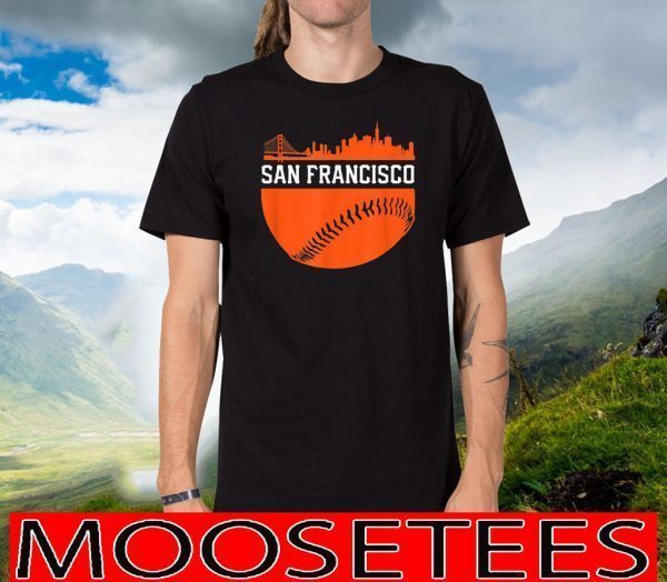 San Francisco Baseball Vintage SF The City Skyline T-Shirt