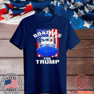 Boaters for Trump 2020 American flag patriotic boat For T-Shirt