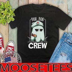 Boo Boo Crew Nurse Ghost Scary Halloween Quotes TShirt