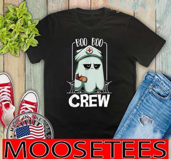 Boo Boo Crew Nurse Ghost Scary Halloween Quotes TShirt