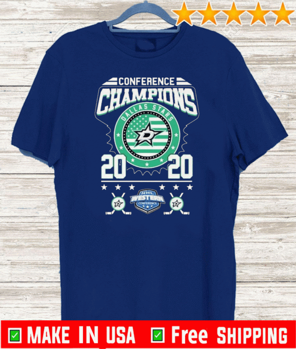 Conference Champions Dallas Stars 2020 Western NHL Tee Shirts