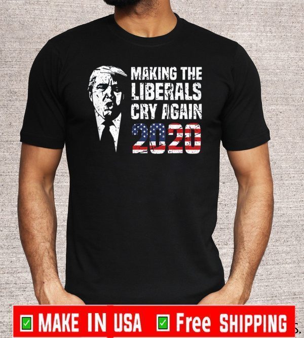 Donald Trump with American Flag 2020 President Election Tee Shirts