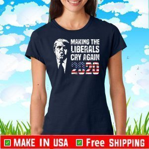 Donald Trump with American Flag 2020 President Election Tee Shirts