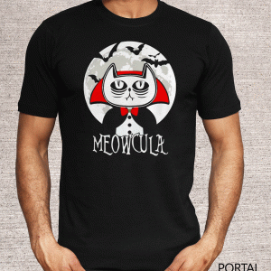 Halloween cat vampire dracula Meowcula For T-Shirt