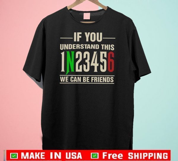 If You Understand This 1N23456 We Can Be Friends Shirt