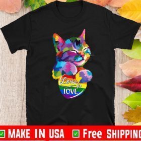 LGBT Cat love is love T-Shirt - #LGBTQ#2020