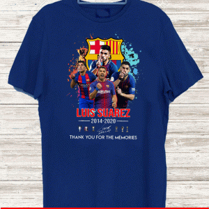 Luis Suarez 2014-2020 thank you for the momories signature Official T-Shirt