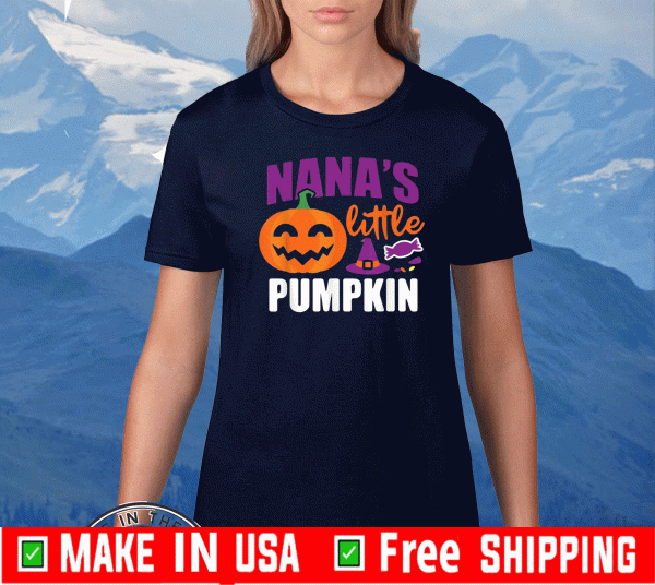 Nana's Little Pumpkin Halloween Cute Kids Pumpkin Tee Shirt