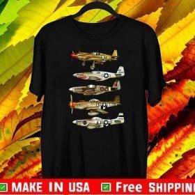 North American P-51 Mustang WW2 Fighter Tee Shirts