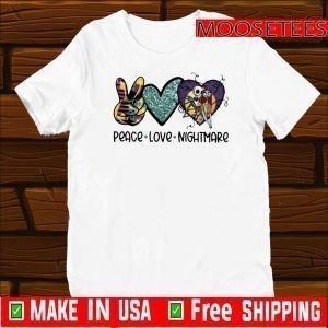 Peace Love Nightmare Jack Skellington And Sally TShirt