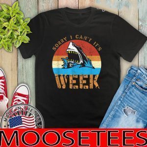 Sorry I Can't It's Week Shark Vintage 2020 T-Shirt