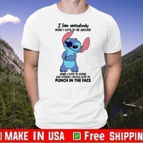 Stitch I love everybody some I love to be around T-Shirt