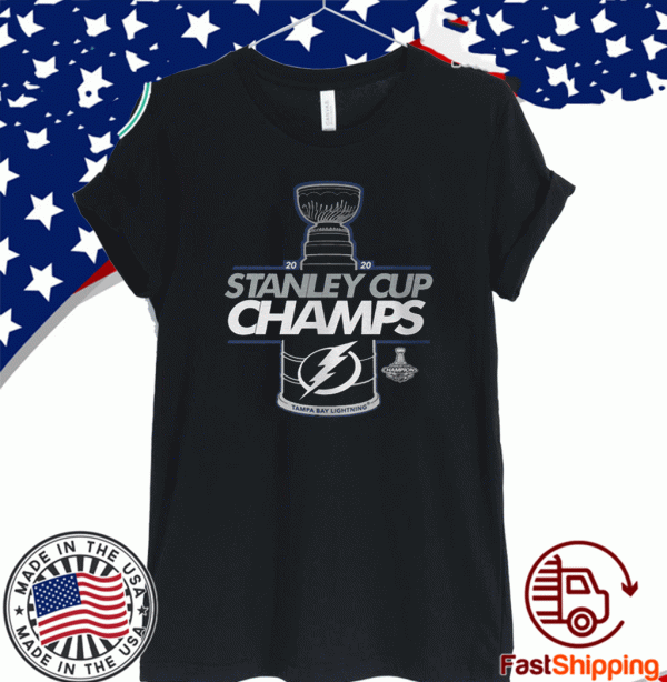 TAMPA BAY LIGHTNING 2020 STANLEY CUP CHAMPIONS OFFICIAL T-SHIRT