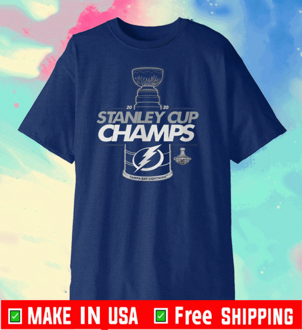 TAMPA BAY LIGHTNING 2020 STANLEY CUP CHAMPIONS OFFICIAL T-SHIRT